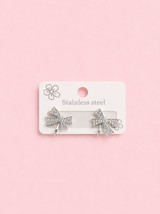 🎀 Crystal Bow Earrings