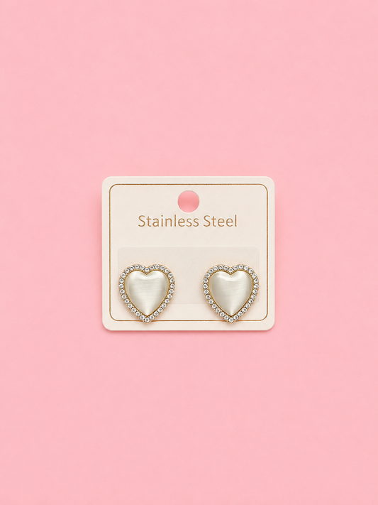 Crystal Heart Earrings