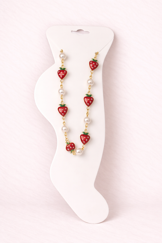 Βραχιόλι Ποδιού Strawberry Gold