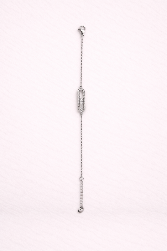 Βραχιόλι Silver Minimal με Πέτρες