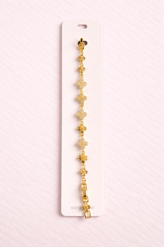 Βραχιόλι Gold Clover Sparkle