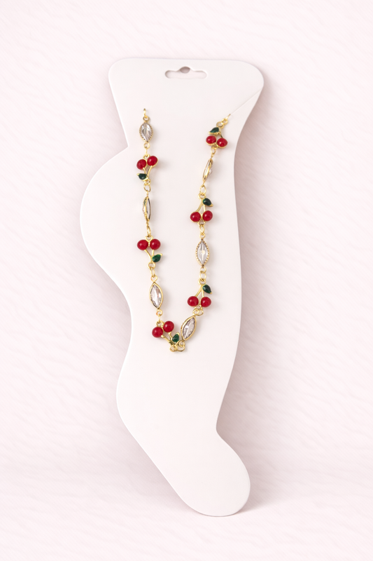 Βραχιόλι Ποδιού Cherry Gold