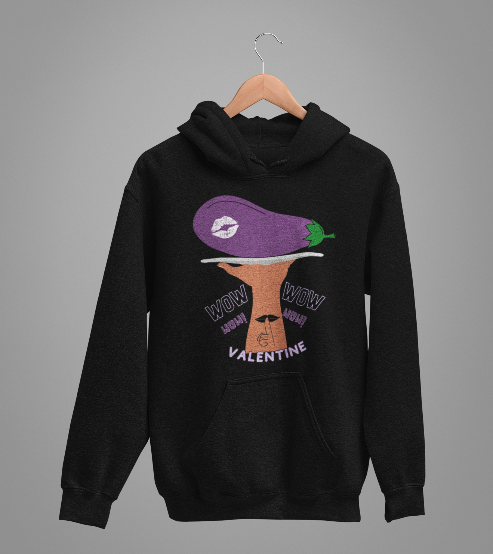Eggplant Valentine Hoodie HEIT
