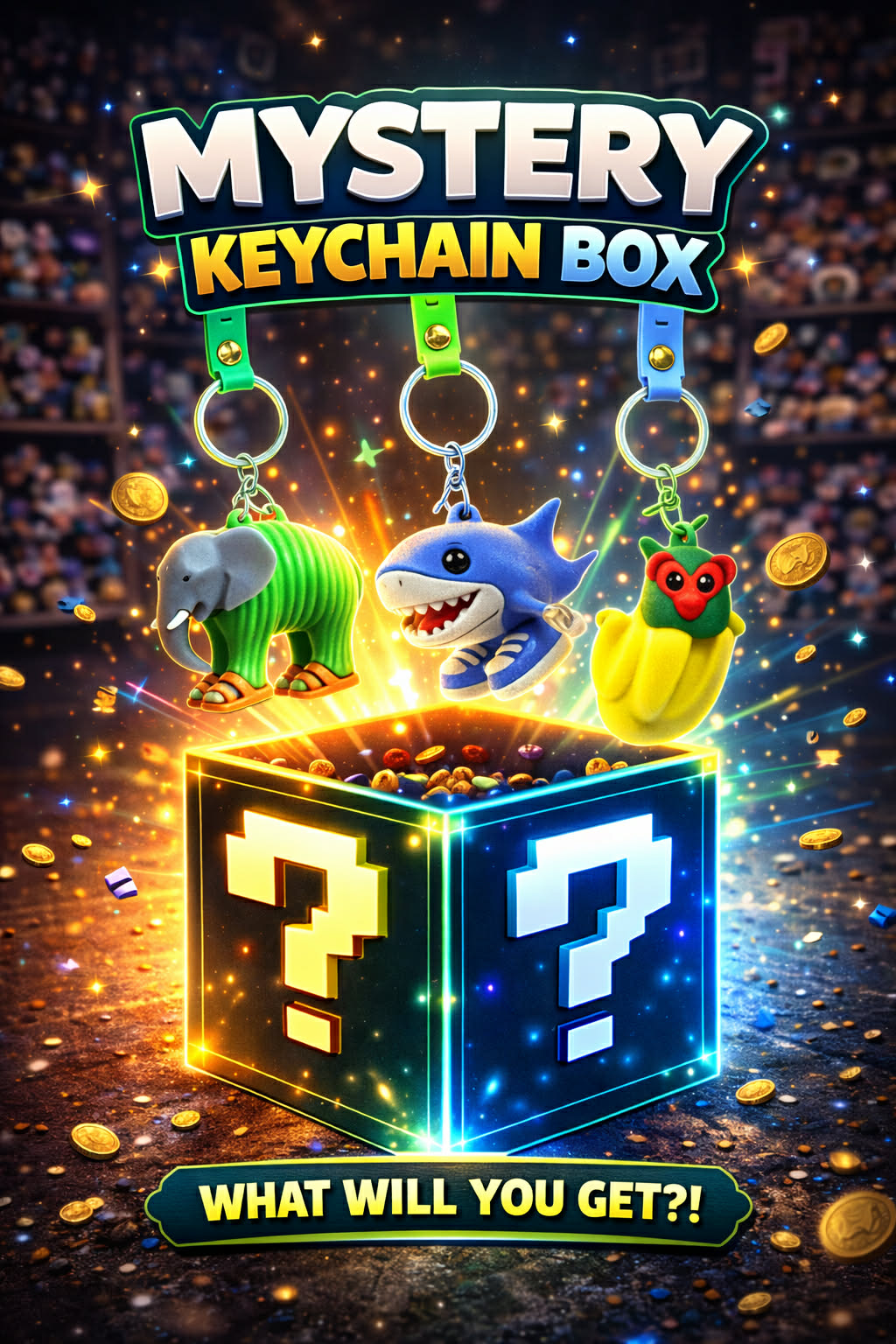 Lucky Block Brainrot Μπρελόκ