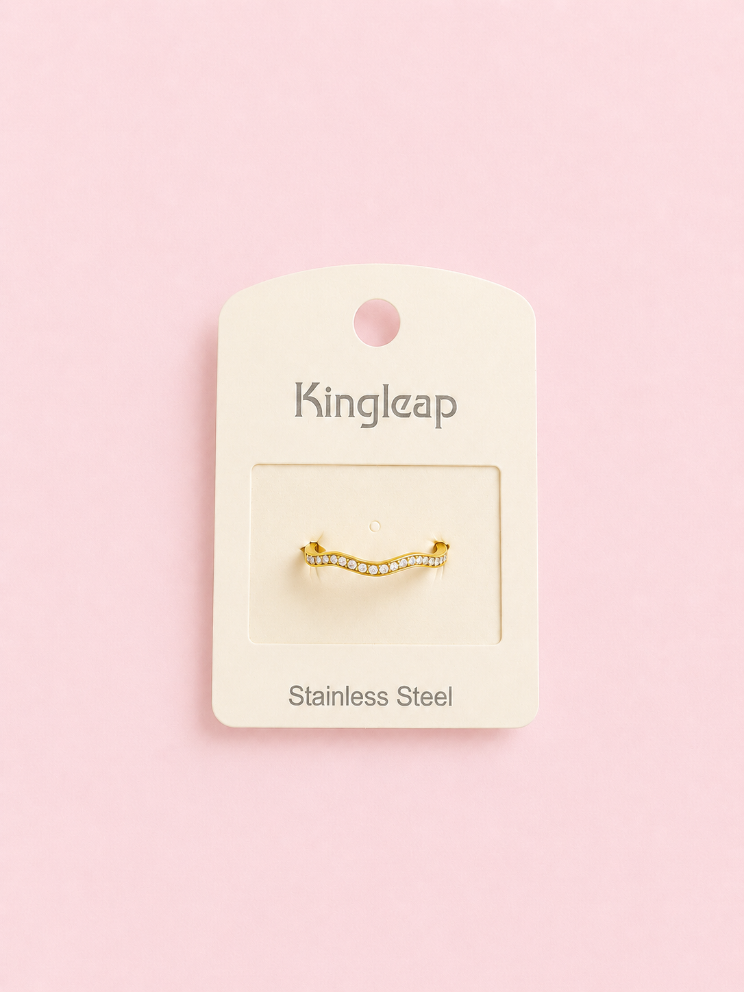 Gold Crystal Wave Ring